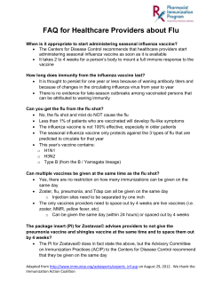 FAQ for Healthcare Providers about Flu
