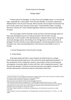 Private Actions for Damages