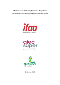 IFAA - Productivity Commission