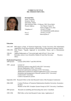 curriculum vitae - Research at LIUC