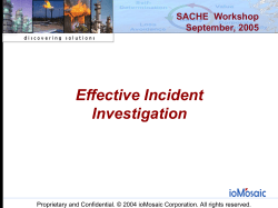 Effective Incident Investigation - Fred Dyke