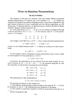Note on Random Permutations
