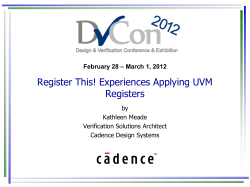 The Register Model - DVCon Virtual Resources