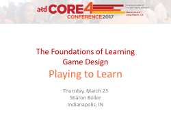 Learning Game Design Workshop