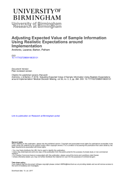 University of Birmingham Adjusting Expected Value of Sample