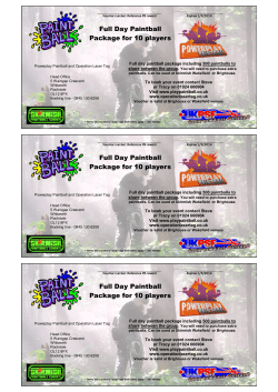 Full Day Paintball Package for 10 players Full Day
