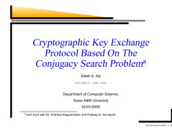 Cryptographic Key Exchange Protocol