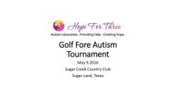 The Annual Golf For Autism Awareness Tournament
