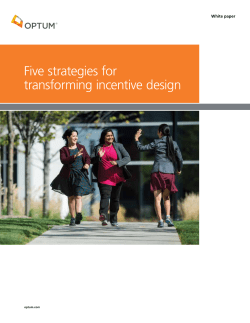 Five strategies for transforming incentive design