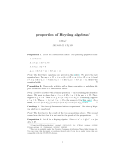 properties of Heyting algebras