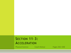 Chapter 11: Motion