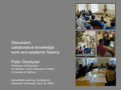Discussion, collaborative knowledge work and epistemic