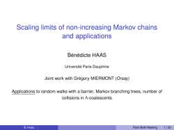 Scaling limits of non-increasing Markov chains and applications