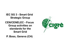 IEC SG 3 - Smart Grid Strategic Group CEN/CENELEC