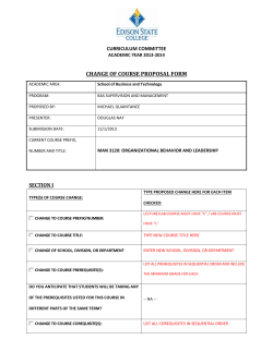 MAN 3120.Change of Course - Florida SouthWestern State