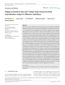 Happy to breed in the city? Urban food resources limit reproductive