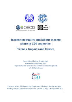 Income inequality and labour income share in G20 countries: Trends