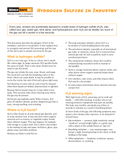Hydrogen sulfide in industry, PH16