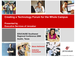 Creating a Technology Forum