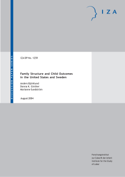 Family Structure and Child Outcomes in the United States and