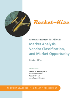 Market Analysis, Vendor Classification, and