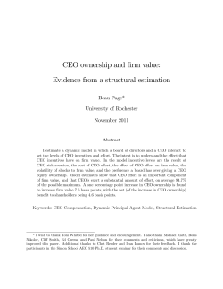 CEO ownership and firm value: Evidence from a structural estimation