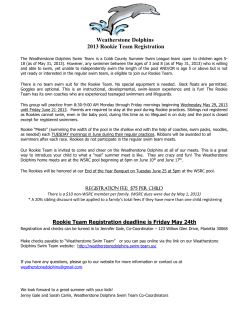 Dolphins Swim Team Registration - Weatherstone Dolphins Swim