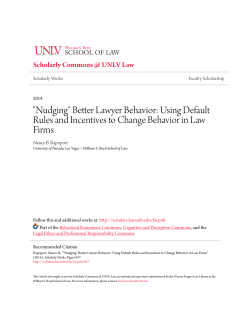 "Nudging" Better Lawyer Behavior