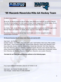 99 Macomb Mavericks Sponsorship