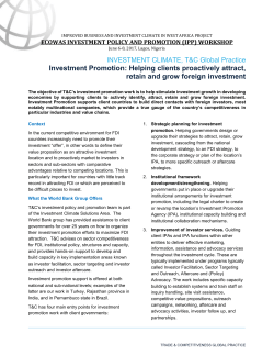 Investment Promotion