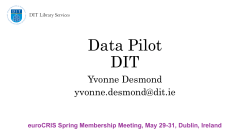 Data Pilot DIT - euroCRIS` Repository