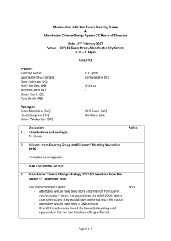 16th February 2017 - Manchester: A Certain Future