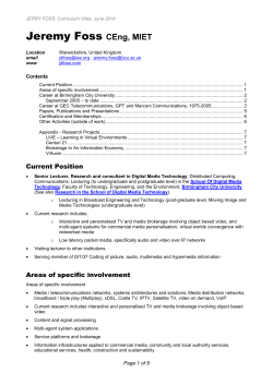 Curriculum Vitae for