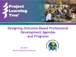 Designing Outcome-Based Professional Development Agendas