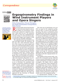 Ergospirometry Findings in Wind Instrument Players and Opera