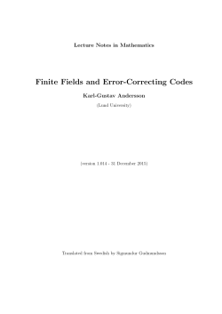 Finite Fields and Error