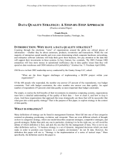 data quality strategy: a step-by-step approach
