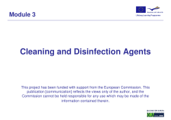Cleaning and Disinfection Agents