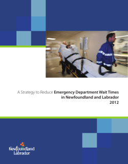 A Strategy to Reduce Emergency Department Wait Times in