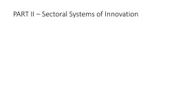 the blocks of sectoral systems of innovation