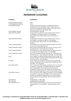 membership categories