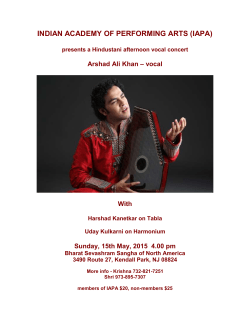 INDIAN ACADEMY OF PERFORMING ARTS (IAPA)
