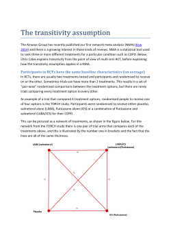 The transitivity assumption