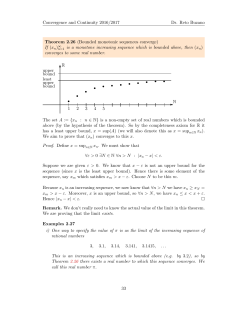 (Bounded monotonic sequences converge) If (xn)&infin; n=1 is