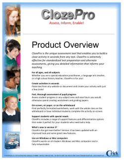 ClozePro - Crick Software