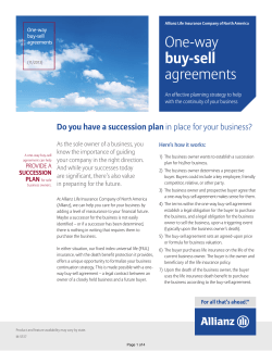 One-way buy-sell agreements - Westland Financial Services