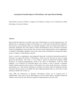 Assessing the Potential Impacts of Microfinance with Agent Based
