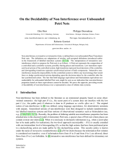 On the Decidability of Non Interference over Unbounded