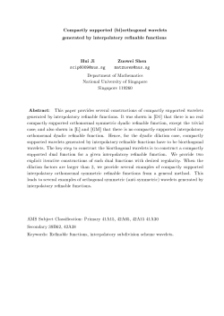 Compactly supported (bi)orthogonal wavelets