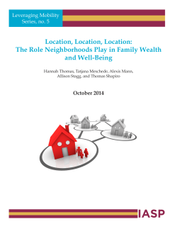 Location, Location, Location: The Role Neighborhoods Play in